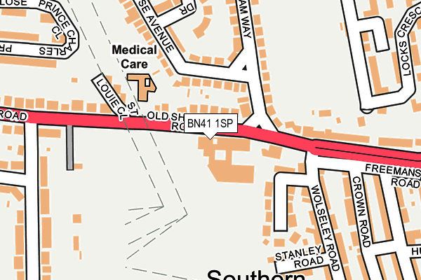 BN41 1SP map - OS OpenMap – Local (Ordnance Survey) BN41 1SP map - OS OpenMap – Local (Ordnance Survey)