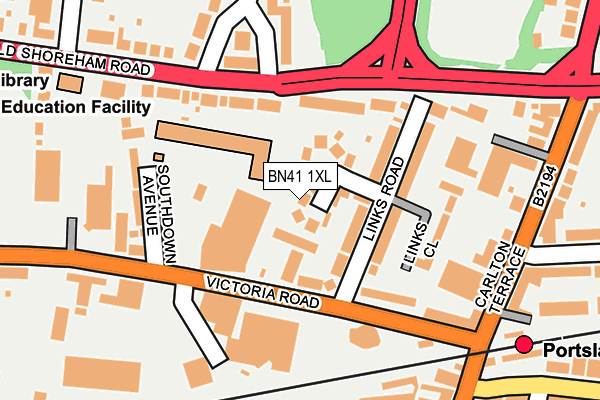 BN41 1XL map - OS OpenMap – Local (Ordnance Survey) BN41 1XL map - OS OpenMap – Local (Ordnance Survey)