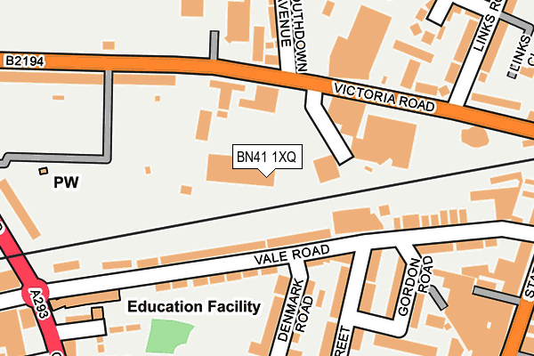 BN41 1XQ map - OS OpenMap – Local (Ordnance Survey) BN41 1XQ map - OS OpenMap – Local (Ordnance Survey)