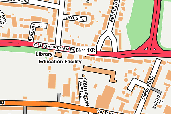BN41 1XR map - OS OpenMap – Local (Ordnance Survey) BN41 1XR map - OS OpenMap – Local (Ordnance Survey)