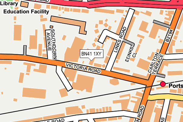 BN41 1XY map - OS OpenMap – Local (Ordnance Survey) BN41 1XY map - OS OpenMap – Local (Ordnance Survey)