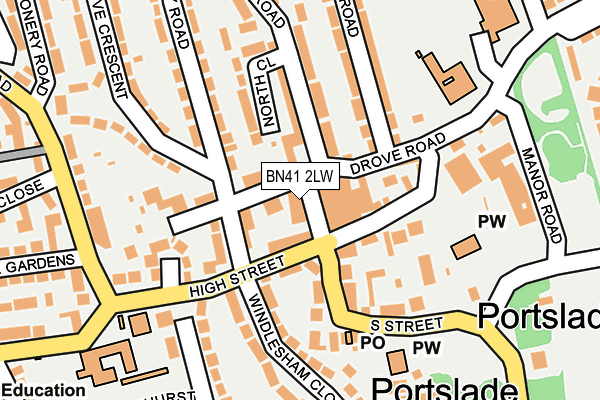 BN41 2LW map - OS OpenMap – Local (Ordnance Survey) BN41 2LW map - OS OpenMap – Local (Ordnance Survey)