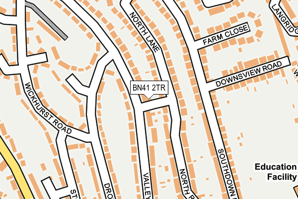 BN41 2TR map - OS OpenMap – Local (Ordnance Survey) BN41 2TR map - OS OpenMap – Local (Ordnance Survey)