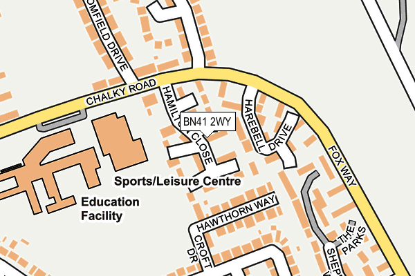 BN41 2WY map - OS OpenMap – Local (Ordnance Survey) BN41 2WY map - OS OpenMap – Local (Ordnance Survey)
