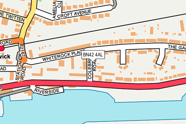 BN42 4AL map - OS OpenMap – Local (Ordnance Survey)