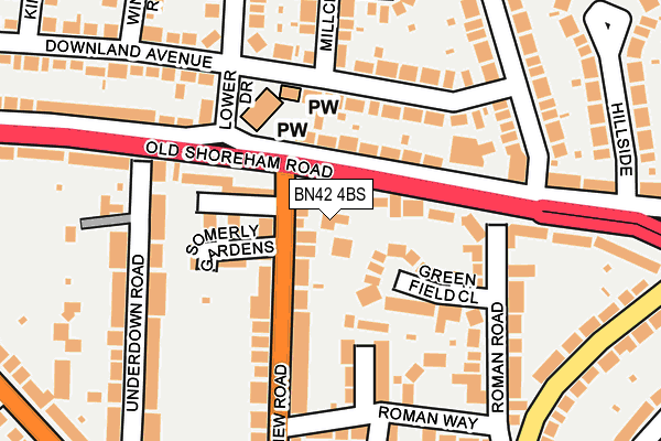 BN42 4BS map - OS OpenMap – Local (Ordnance Survey) BN42 4BS map - OS OpenMap – Local (Ordnance Survey)