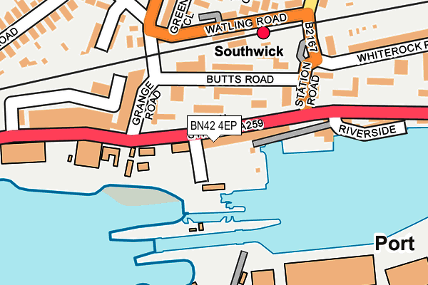 BN42 4EP map - OS OpenMap – Local (Ordnance Survey) BN42 4EP map - OS OpenMap – Local (Ordnance Survey)