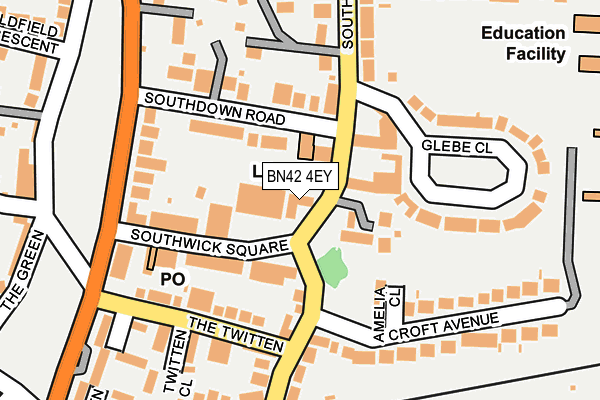 BN42 4EY map - OS OpenMap – Local (Ordnance Survey) BN42 4EY map - OS OpenMap – Local (Ordnance Survey)