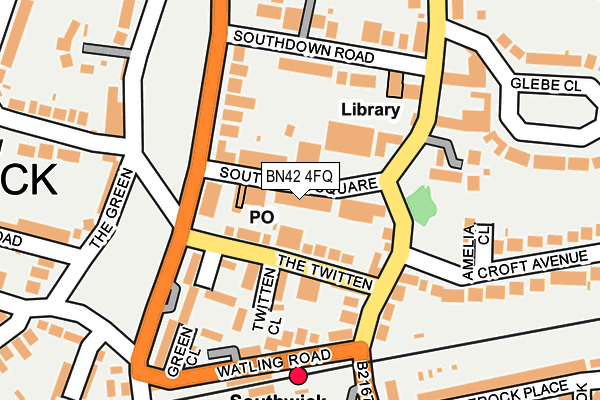 BN42 4FQ map - OS OpenMap – Local (Ordnance Survey) BN42 4FQ map - OS OpenMap – Local (Ordnance Survey)