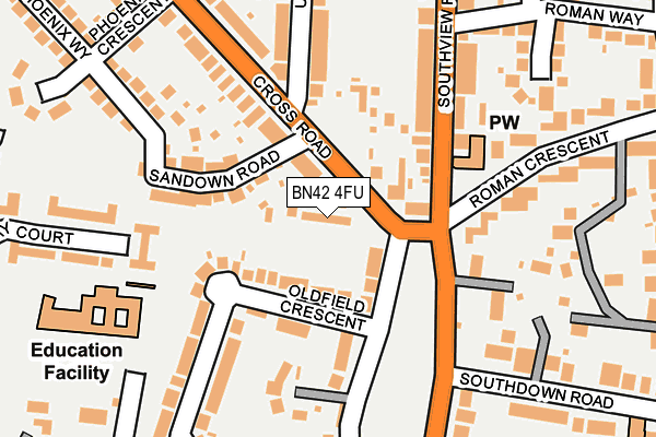 BN42 4FU map - OS OpenMap – Local (Ordnance Survey) BN42 4FU map - OS OpenMap – Local (Ordnance Survey)