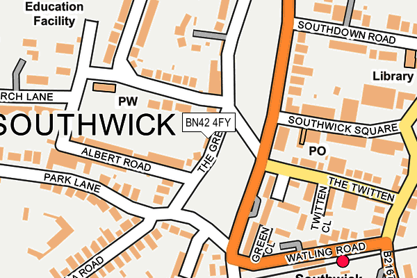 BN42 4FY map - OS OpenMap – Local (Ordnance Survey)