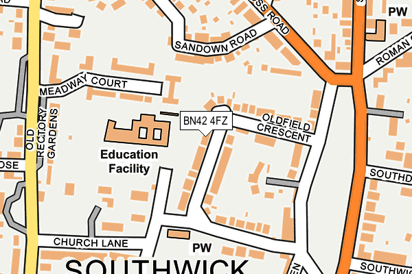 BN42 4FZ map - OS OpenMap – Local (Ordnance Survey) BN42 4FZ map - OS OpenMap – Local (Ordnance Survey)
