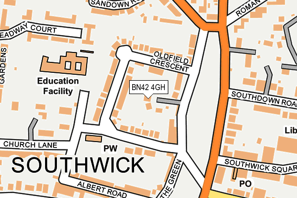 BN42 4GH map - OS OpenMap – Local (Ordnance Survey) BN42 4GH map - OS OpenMap – Local (Ordnance Survey)