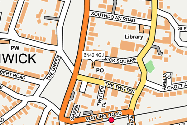 BN42 4GJ map - OS OpenMap – Local (Ordnance Survey) BN42 4GJ map - OS OpenMap – Local (Ordnance Survey)