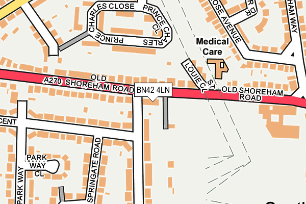 BN42 4LN map - OS OpenMap – Local (Ordnance Survey) BN42 4LN map - OS OpenMap – Local (Ordnance Survey)
