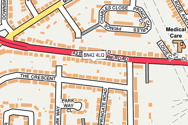 BN42 4LQ map - OS OpenMap – Local (Ordnance Survey) BN42 4LQ map - OS OpenMap – Local (Ordnance Survey)