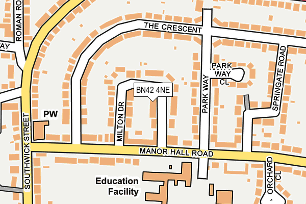 BN42 4NE map - OS OpenMap – Local (Ordnance Survey) BN42 4NE map - OS OpenMap – Local (Ordnance Survey)