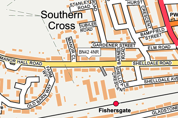 BN42 4NR map - OS OpenMap – Local (Ordnance Survey)