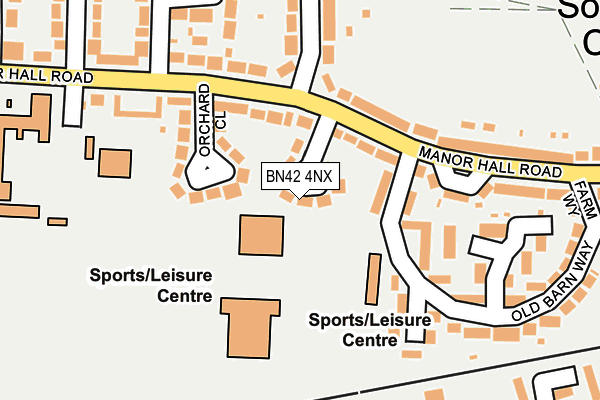 BN42 4NX map - OS OpenMap – Local (Ordnance Survey) BN42 4NX map - OS OpenMap – Local (Ordnance Survey)