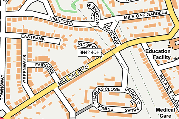 BN42 4QH map - OS OpenMap – Local (Ordnance Survey)
