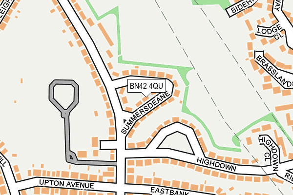 BN42 4QU map - OS OpenMap – Local (Ordnance Survey)