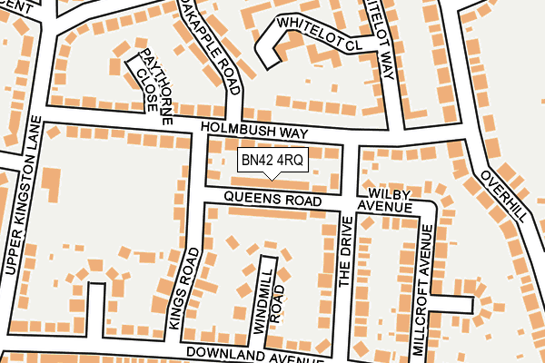 BN42 4RQ map - OS OpenMap – Local (Ordnance Survey)
