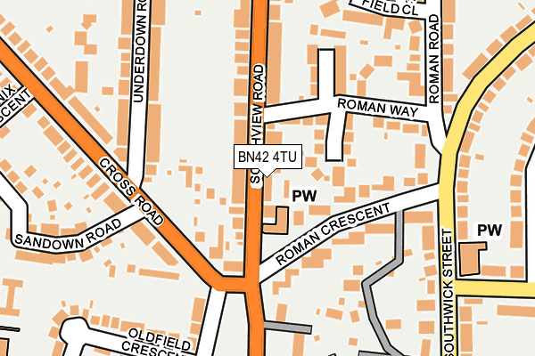 BN42 4TU map - OS OpenMap – Local (Ordnance Survey) BN42 4TU map - OS OpenMap – Local (Ordnance Survey)