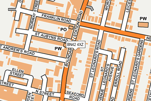 BN42 4XZ map - OS OpenMap – Local (Ordnance Survey) BN42 4XZ map - OS OpenMap – Local (Ordnance Survey)