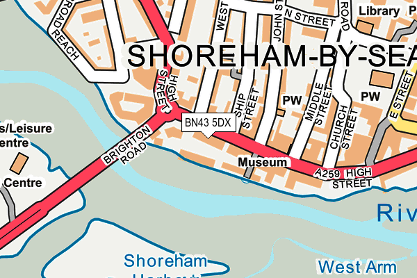 BN43 5DX map - OS OpenMap – Local (Ordnance Survey) BN43 5DX map - OS OpenMap – Local (Ordnance Survey)