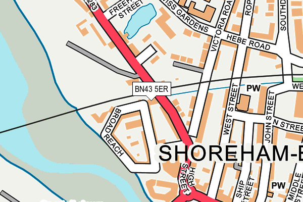 BN43 5ER map - OS OpenMap – Local (Ordnance Survey)