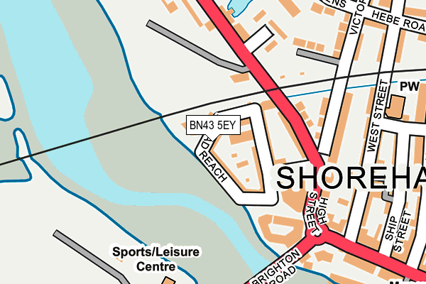 BN43 5EY map - OS OpenMap – Local (Ordnance Survey) BN43 5EY map - OS OpenMap – Local (Ordnance Survey)