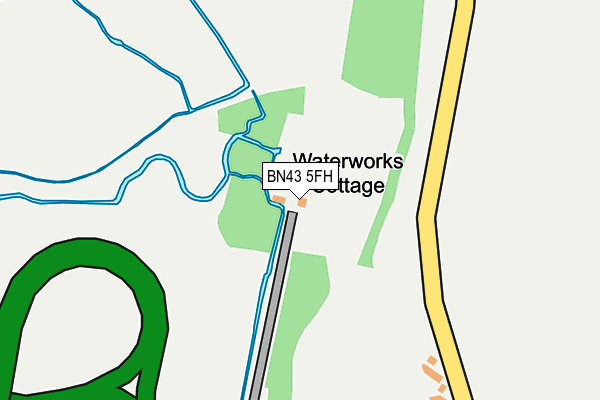 BN43 5FH map - OS OpenMap – Local (Ordnance Survey) BN43 5FH map - OS OpenMap – Local (Ordnance Survey)