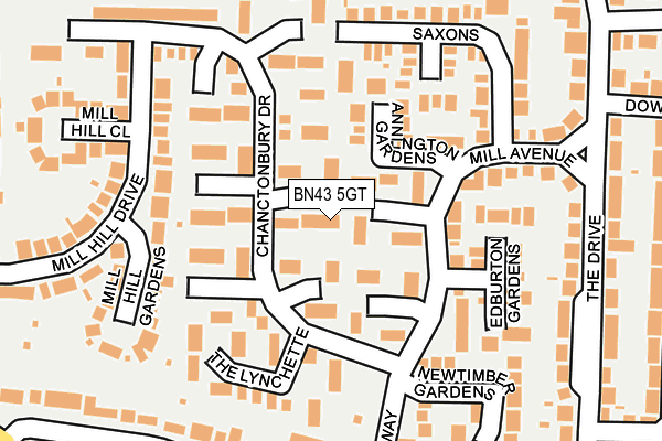 BN43 5GT map - OS OpenMap – Local (Ordnance Survey) BN43 5GT map - OS OpenMap – Local (Ordnance Survey)