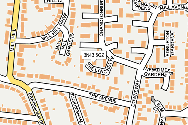 BN43 5GZ map - OS OpenMap – Local (Ordnance Survey) BN43 5GZ map - OS OpenMap – Local (Ordnance Survey)