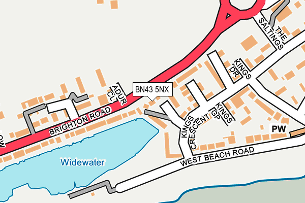 BN43 5NX map - OS OpenMap – Local (Ordnance Survey) BN43 5NX map - OS OpenMap – Local (Ordnance Survey)