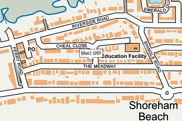 BN43 5RP map - OS OpenMap – Local (Ordnance Survey)