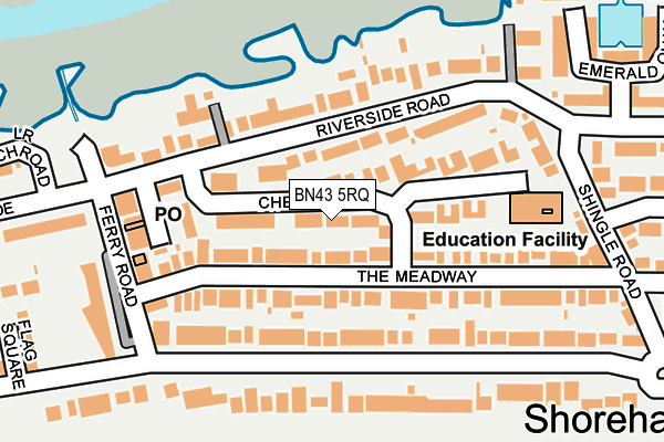 BN43 5RQ map - OS OpenMap – Local (Ordnance Survey)