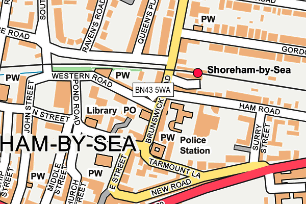 BN43 5WA map - OS OpenMap – Local (Ordnance Survey) BN43 5WA map - OS OpenMap – Local (Ordnance Survey)