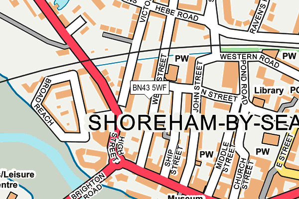 BN43 5WF map - OS OpenMap – Local (Ordnance Survey) BN43 5WF map - OS OpenMap – Local (Ordnance Survey)