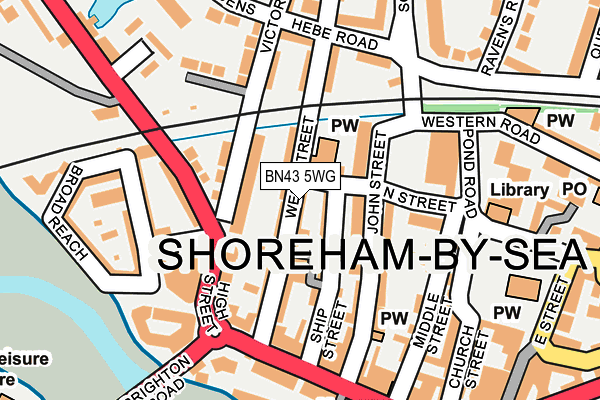 BN43 5WG map - OS OpenMap – Local (Ordnance Survey)