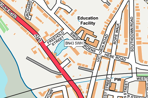 BN43 5WH map - OS OpenMap – Local (Ordnance Survey)
