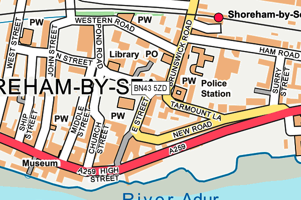 BN43 5ZD map - OS OpenMap – Local (Ordnance Survey) BN43 5ZD map - OS OpenMap – Local (Ordnance Survey)