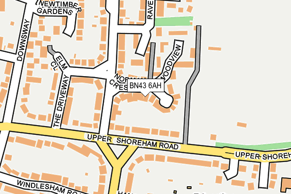 BN43 6AH map - OS OpenMap – Local (Ordnance Survey) BN43 6AH map - OS OpenMap – Local (Ordnance Survey)