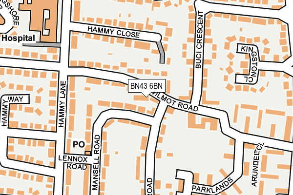 BN43 6BN map - OS OpenMap – Local (Ordnance Survey) BN43 6BN map - OS OpenMap – Local (Ordnance Survey)