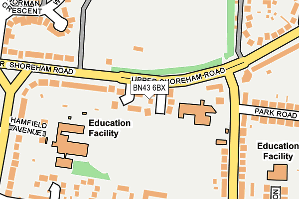 BN43 6BX map - OS OpenMap – Local (Ordnance Survey) BN43 6BX map - OS OpenMap – Local (Ordnance Survey)