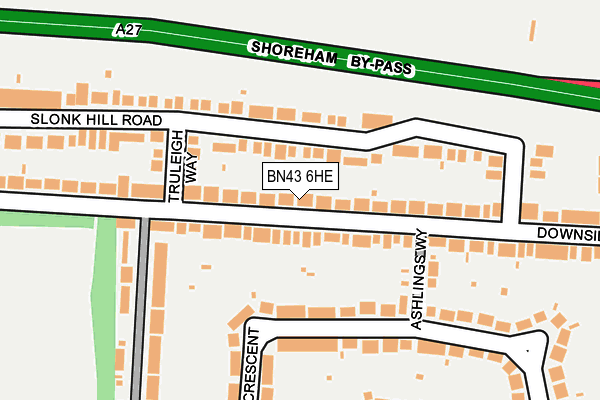 BN43 6HE map - OS OpenMap – Local (Ordnance Survey)