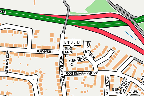 BN43 6HJ map - OS OpenMap – Local (Ordnance Survey)