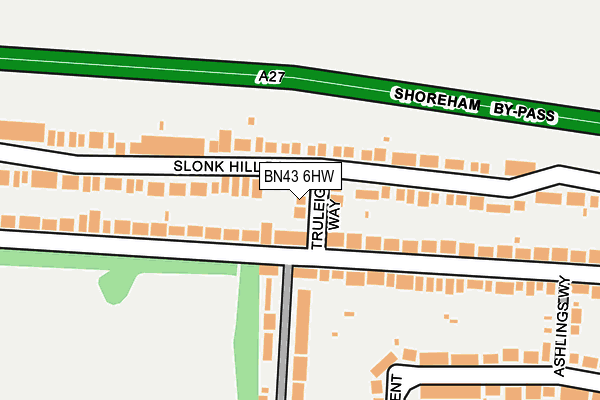 BN43 6HW map - OS OpenMap – Local (Ordnance Survey)