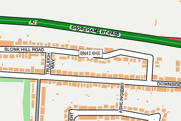 BN43 6HX map - OS OpenMap – Local (Ordnance Survey)