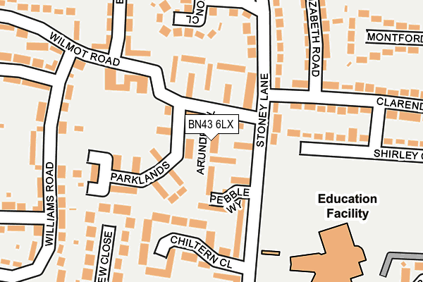 BN43 6LX map - OS OpenMap – Local (Ordnance Survey) BN43 6LX map - OS OpenMap – Local (Ordnance Survey)